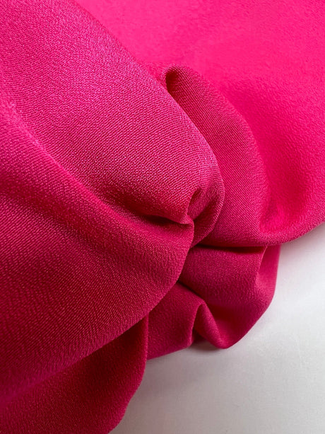Pink Polyester Crepe