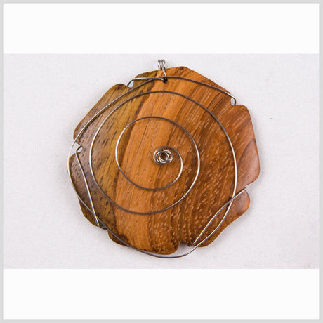 50mm Brown Wood Pendant