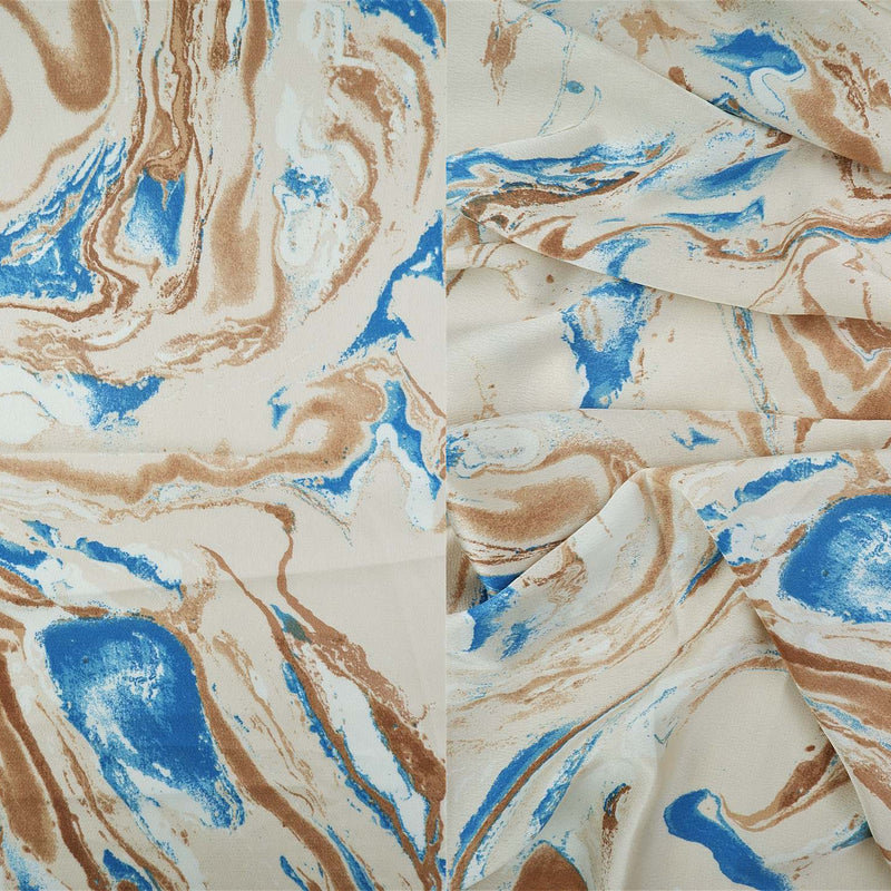 Bubble Satin Marble Print Fabric