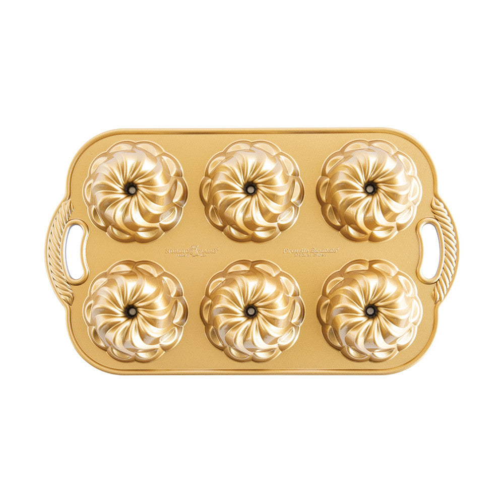 Nordic Ware Pirouette Bundtlette Pan, 6 Cavities