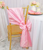 Pintuck Taffeta Chair Sashes Pink 9.5x108
