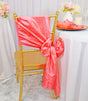 Pintuck Taffeta Chair Sashes Coral 9.5x108