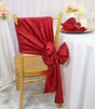 Pintuck Taffeta Chair Sash Apple Red 9.5x108
