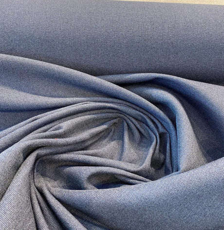 Washable Canvas Blue Indigo Polypropylene Fabric - Indigo Blue, 56" Width (1 Yard)