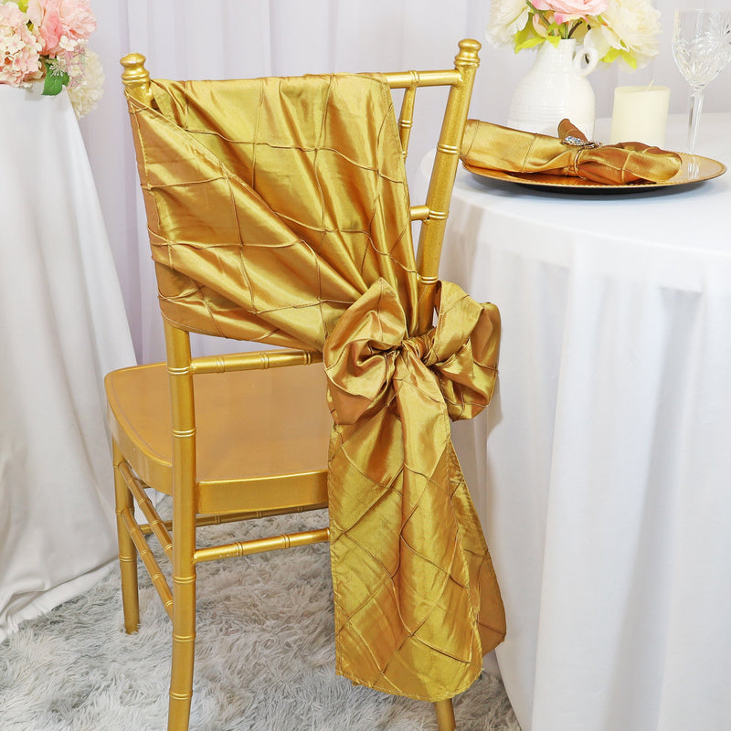 Pintuck Taffeta Chair Sash Sample