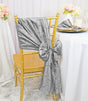 Pintuck Taffeta Chair Sashes Silver 9.5x108