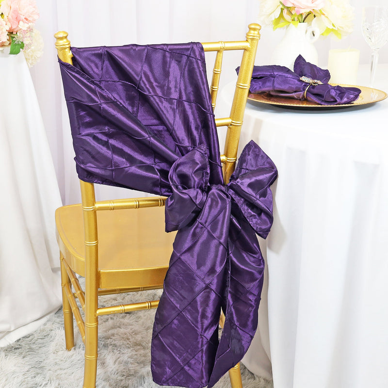 Pintuck Taffeta Chair Sash Sample