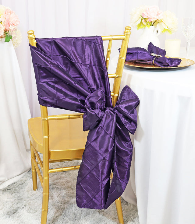 Pintuck Taffeta Chair Sash Sample
