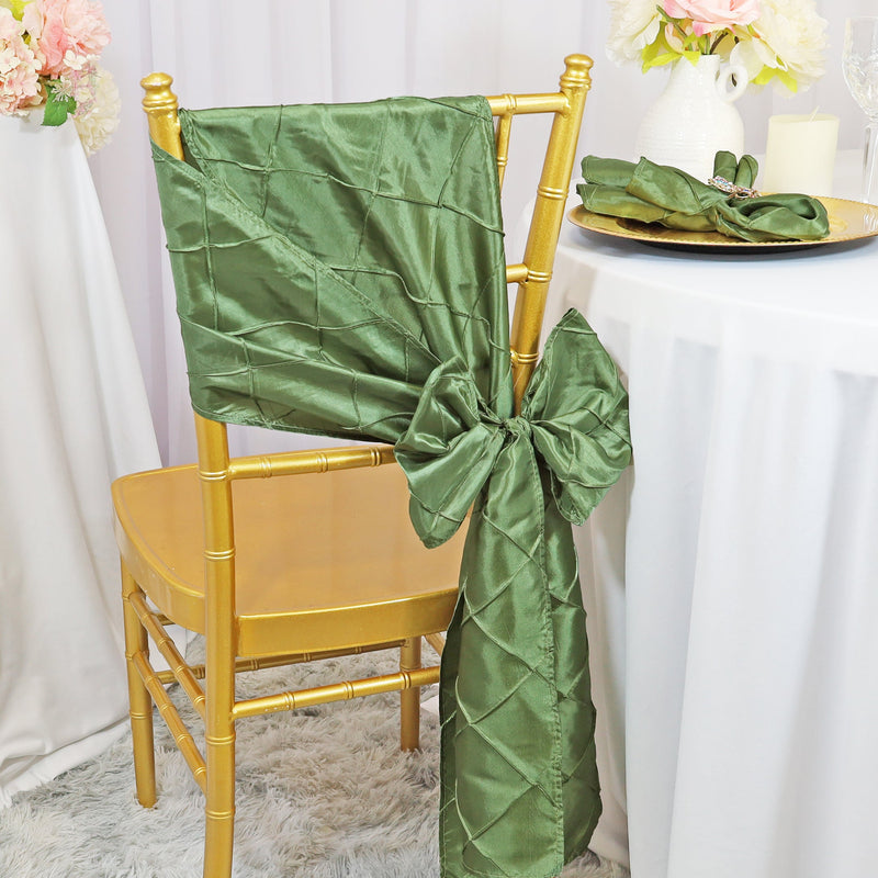 Pintuck Taffeta Chair Sash Sample