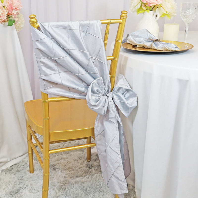 Pintuck Taffeta Chair Sash Sample