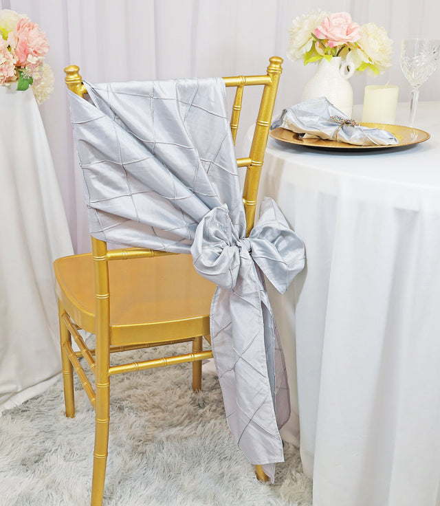 Pintuck Taffeta Chair Sash Sample