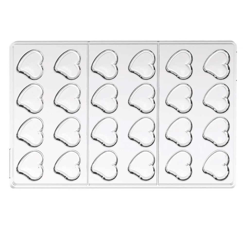Silikomart TESORO-P Tritan Heart Praline Chocolate Mold, 24 Cavities