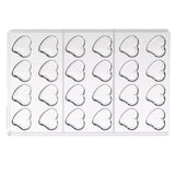 Silikomart TESORO-P Tritan Heart Praline Chocolate Mold, 24 Cavities