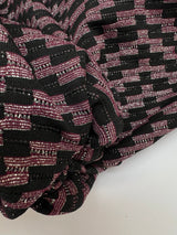 Lurex Knitted Blend Ribbed Silver Red Black