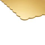 O'Creme Gold Scalloped Log Cake Board, 11.25" x 6.5" - Pack of 25