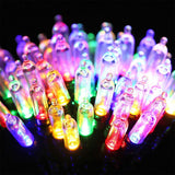 20 Multicolor LED M5 Lights  Battery Operated 4" Spacing