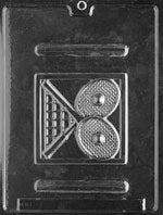 Tennis Racquet Square Chocolate Mold - LPS056