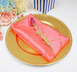 Pintuck Taffeta Dinner Napkin Sample 20x20 Coral