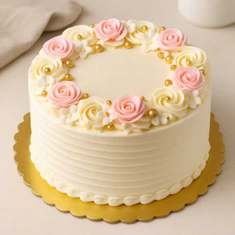 O'Creme Gold Round Scalloped Cake Boards, 12" Diameter - Pack of 25