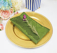 Pintuck Taffeta Cloth Dinner Napkins 20x20 Moss Green