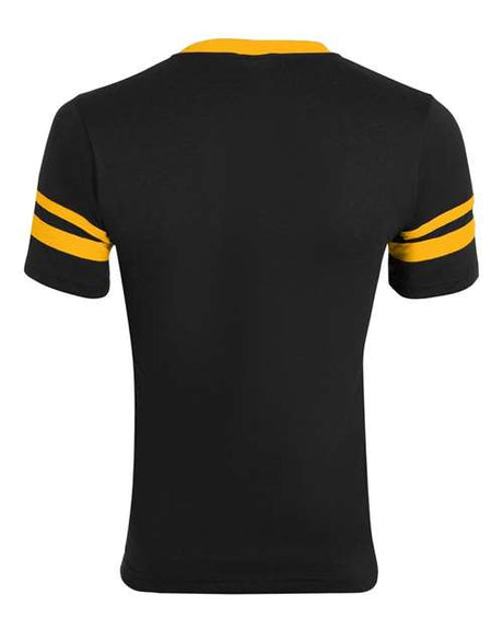 Augusta Sportswear V-Neck Jersey with Striped Sleeves