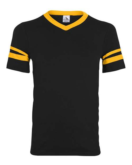 Augusta Sportswear V-Neck Jersey with Striped Sleeves