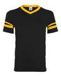 Augusta Sportswear V-Neck Jersey with Striped Sleeves