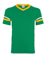Augusta Sportswear V-Neck Jersey with Striped Sleeves