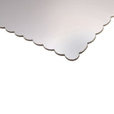 O'Creme Silver Scalloped Log Cake Board, 16.75" x 6.5" - Pack of 25