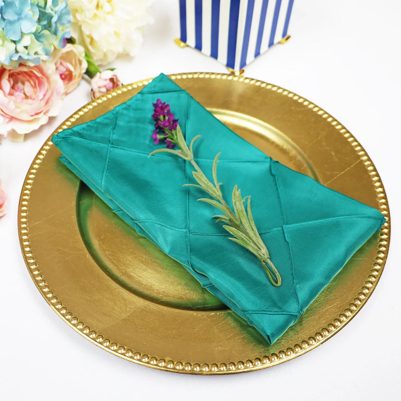 Pintuck Taffeta Dinner Napkin Sample 20x20 Jade