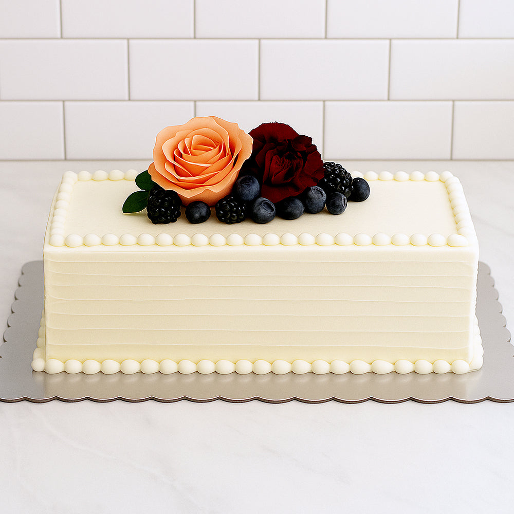 O'Creme Silver Scalloped Log Cake Board, 16.75" x 6.5" - Pack of 25