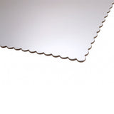 O'Creme Silver Square Scalloped Cake Boards, 12" x 12" - Pack of 25