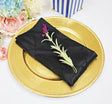 Pintuck Taffeta Cloth Dinner Napkins 20x20 Black