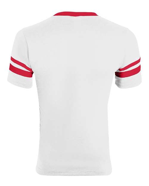 Augusta Sportswear V-Neck Jersey with Striped Sleeves