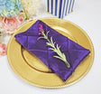 Pintuck Taffeta Cloth Dinner Napkins 20x20 Eggplant
