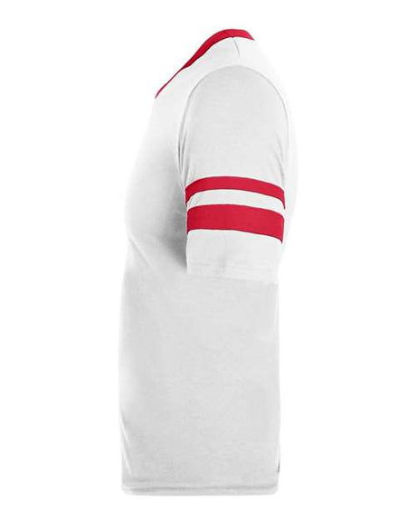 Augusta Sportswear V-Neck Jersey with Striped Sleeves