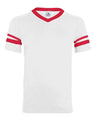 V-Neck Jersey with Striped Sleeves