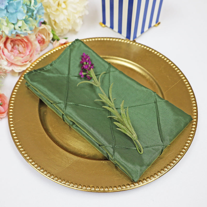 Pintuck Taffeta Dinner Napkin Sample Clover Green