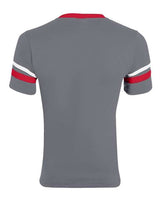 Youth V-Neck Jersey with Striped Sleeves