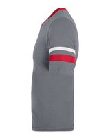 Youth V-Neck Jersey with Striped Sleeves