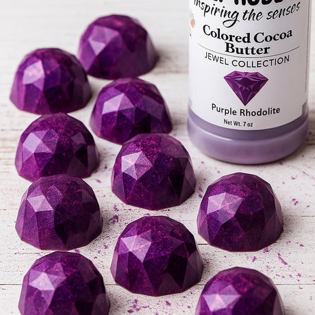 Chef Rubber Jewel Purple Rhodolite Cocoa Butter, 200g / 7 oz.