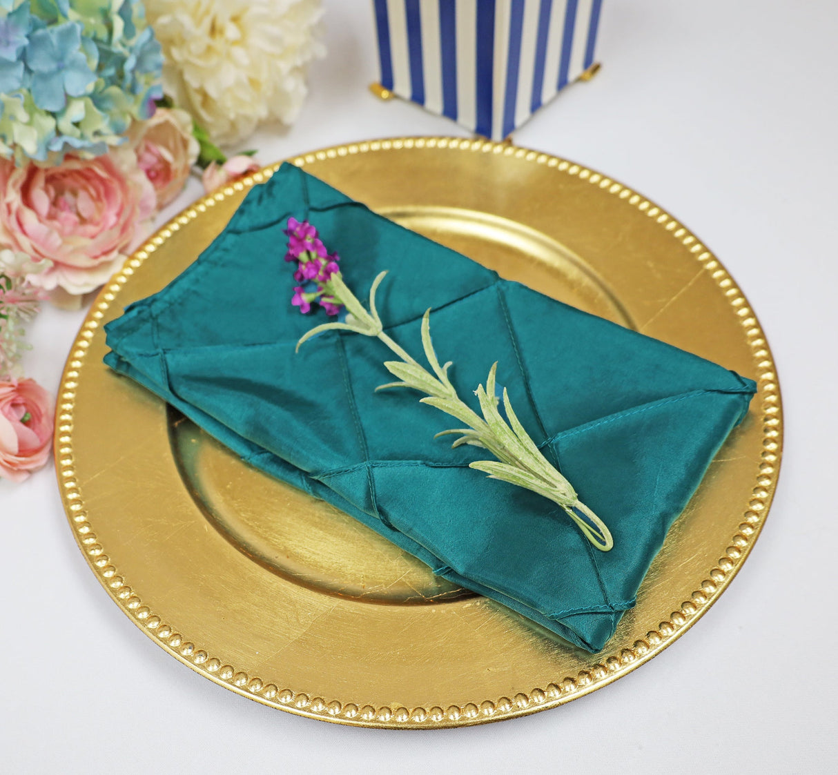 Pintuck Taffeta Dinner Napkin Sample 20x20 Oasis
