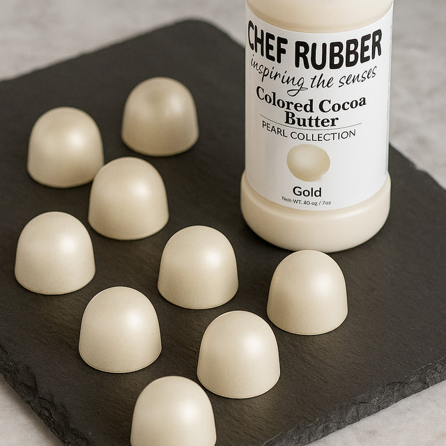 Chef Rubber Gold Pearl Cocoa Butter, 7 oz.