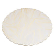 Gold Leaf Printed Round Scalloped Cake Board, 10" x 3/32" - Pack of 5