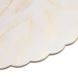 Gold Leaf Printed Round Scalloped Cake Board, 10" x 3/32" - Pack of 5