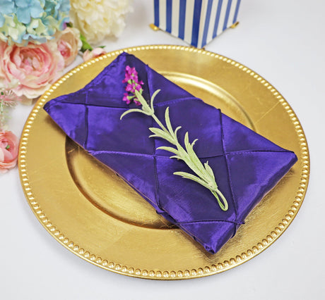 Pintuck Taffeta Napkins for Elegant Table