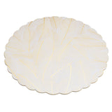 Gold Leaf Print Round Scalloped Cake Board, 10" x 3/32" - Pack of 25