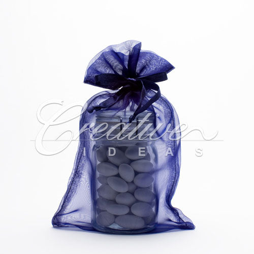 6"X 9" Organza Pouches-Sold By A Dozen Pieces ( 6 Pieces/Inner Pack) (Navy Blue)