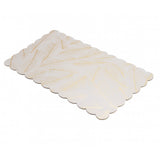 Gold Leaf Print Scalloped Log Cake Board, 11.25" x 6" - Pack of 25