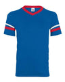 Youth V-Neck Jersey with Striped Sleeves